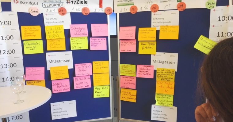 Und er ist fertig: Der Sessionplan Literaturcamp Bonn 2018.
