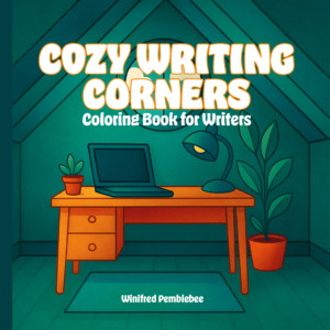 Cover des Malbuchs Cozy Writing Corners. Coloring Book for Writers